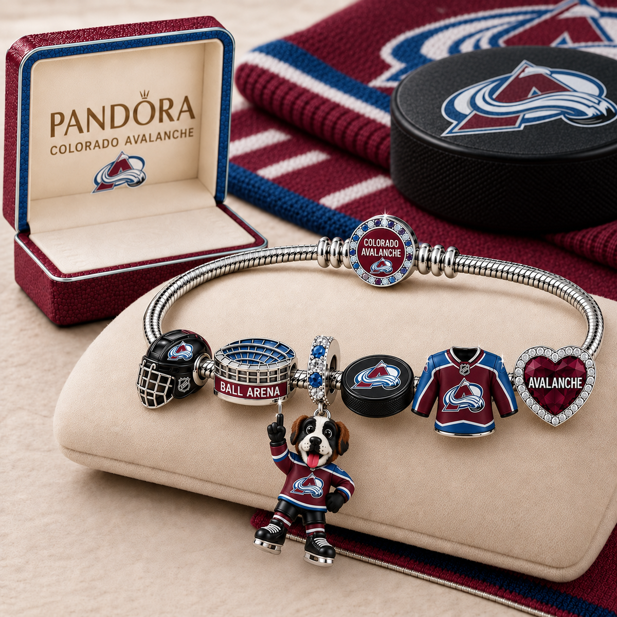 Premium NHL CA Gold Charm Bracelet Set