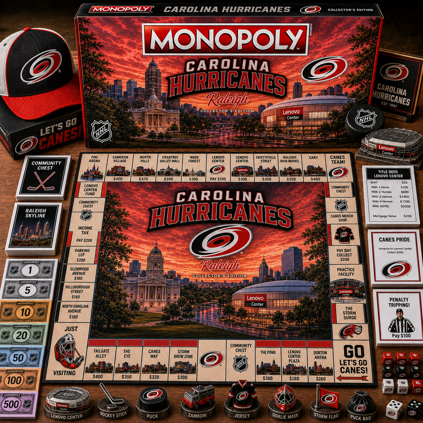 Premium NHL CAR Legacy Monopoly Collector Edition Board Game V2 NMD 150826 TTV