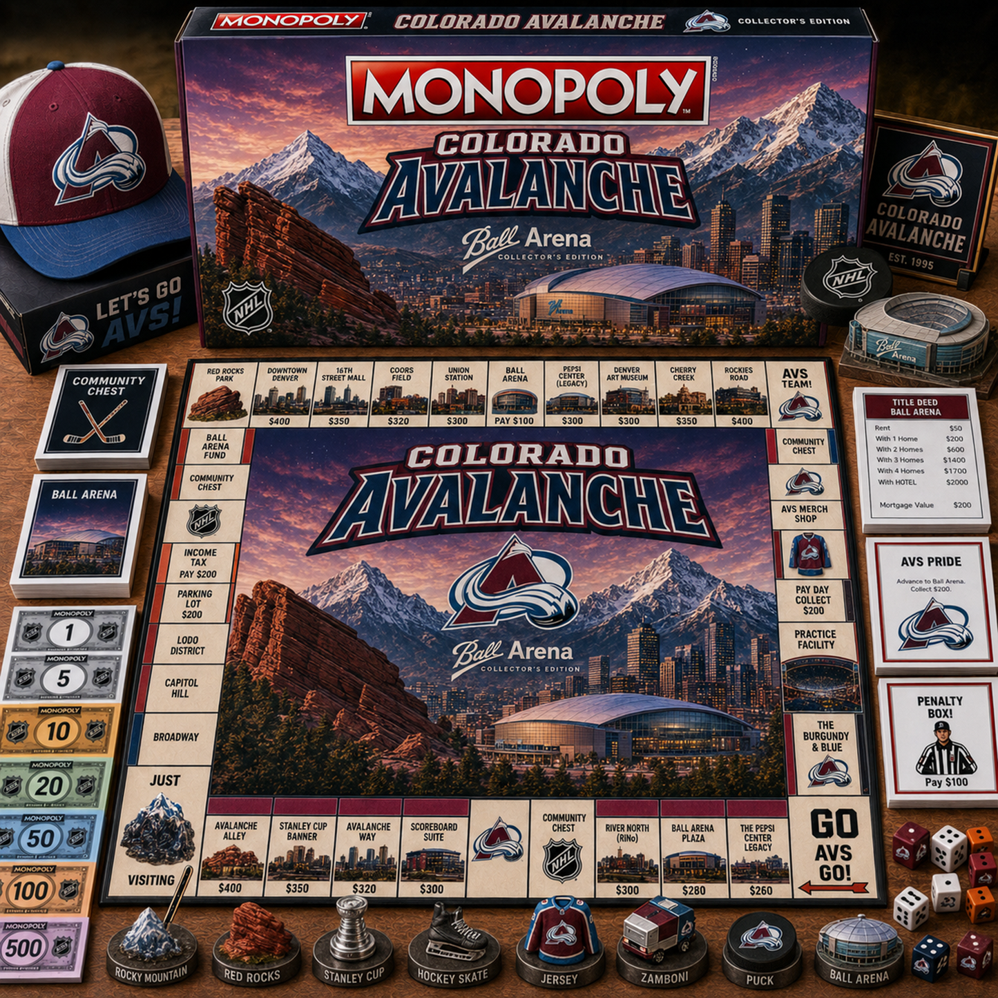 Premium NHL COL Legacy Monopoly Collector Edition Board Game V2 NMD 150826 TTV
