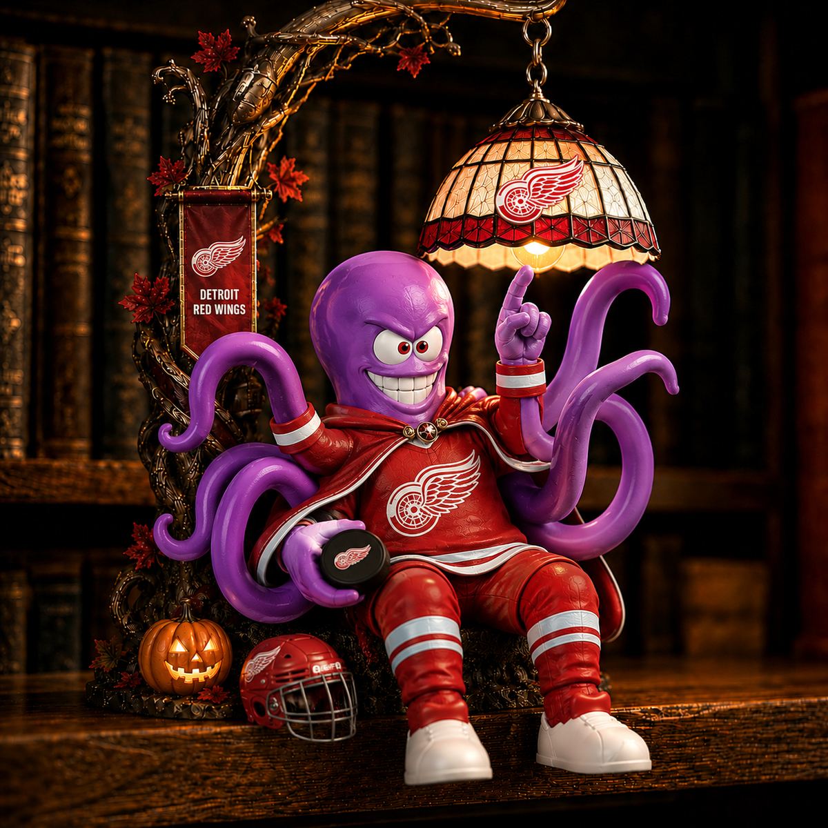 Premium NHL DRW Halloween Bookshelf Figurines Lamp