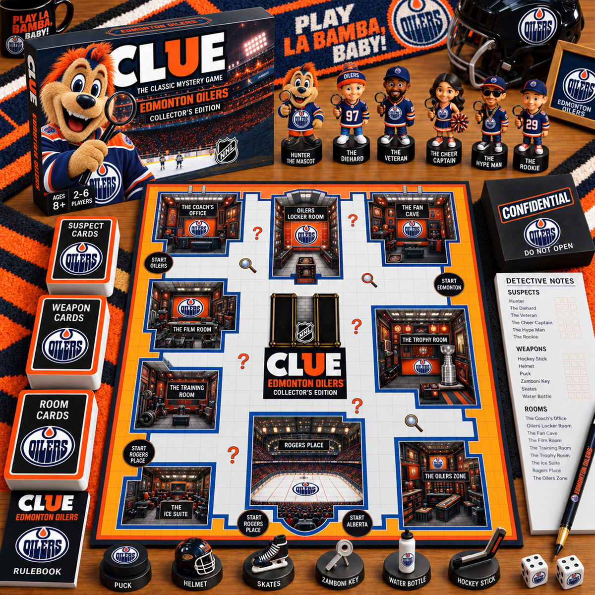 Premium NHL EDM Clue Collector’s Edition Board Game