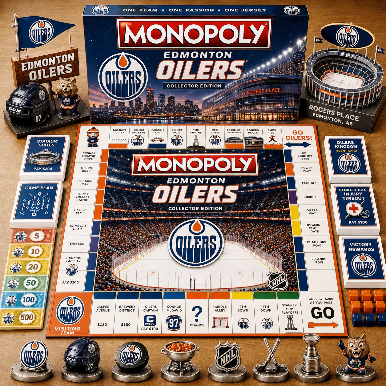 Premium NHL EO Game Night Monopoly Collector Edition Board Game V5
