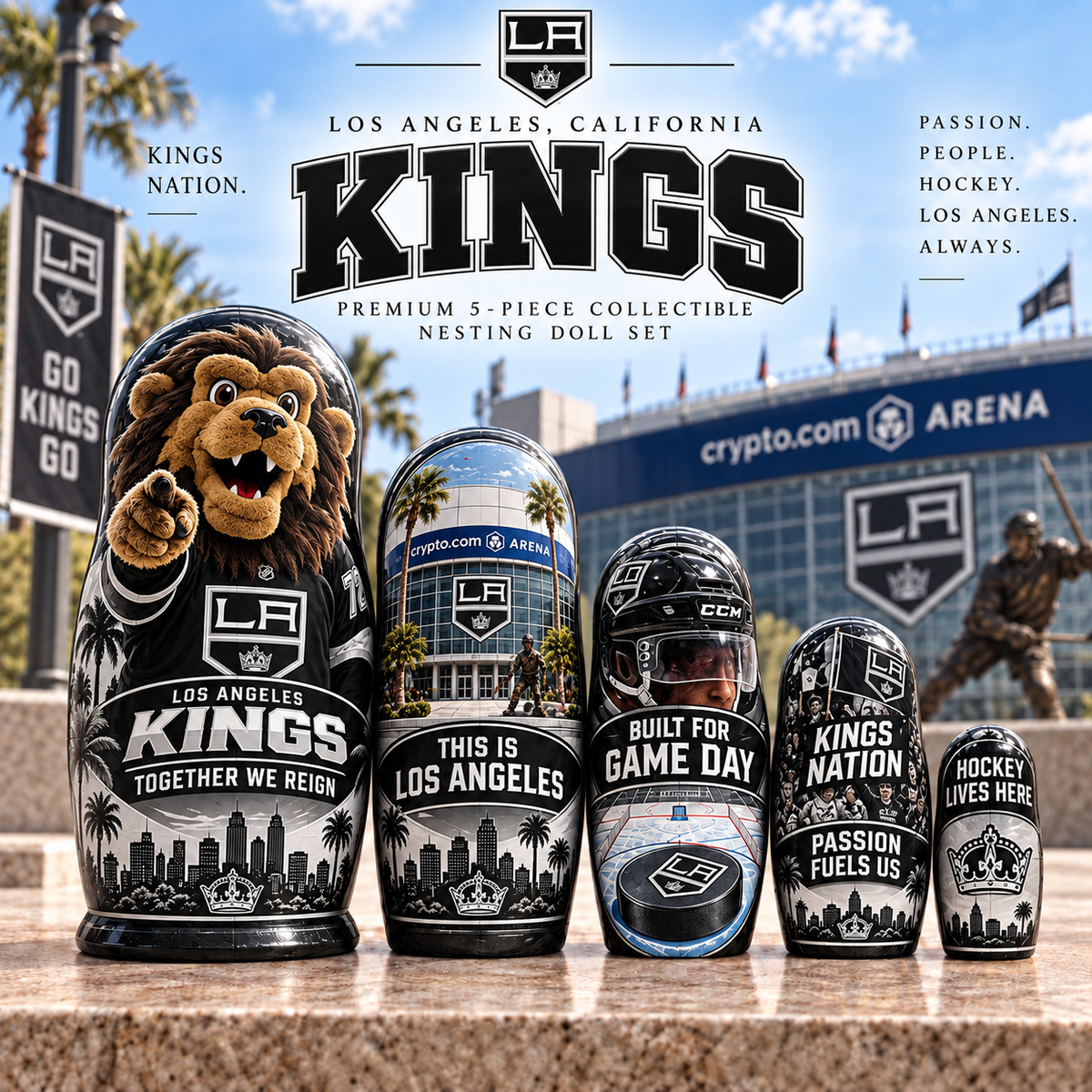 Premium NHL LAK Nesting Doll Set
