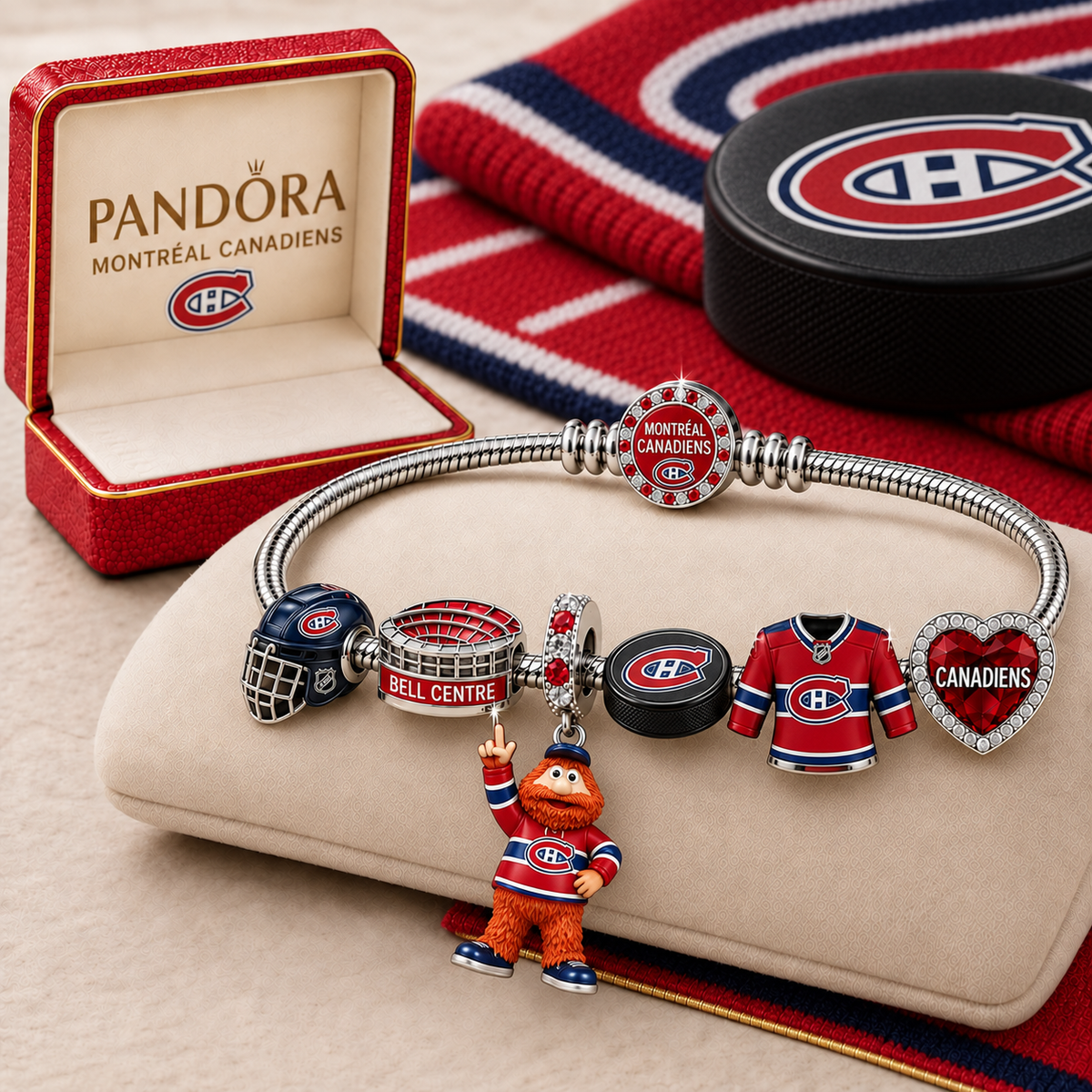 Premium NHL MC Gold Charm Bracelet Set