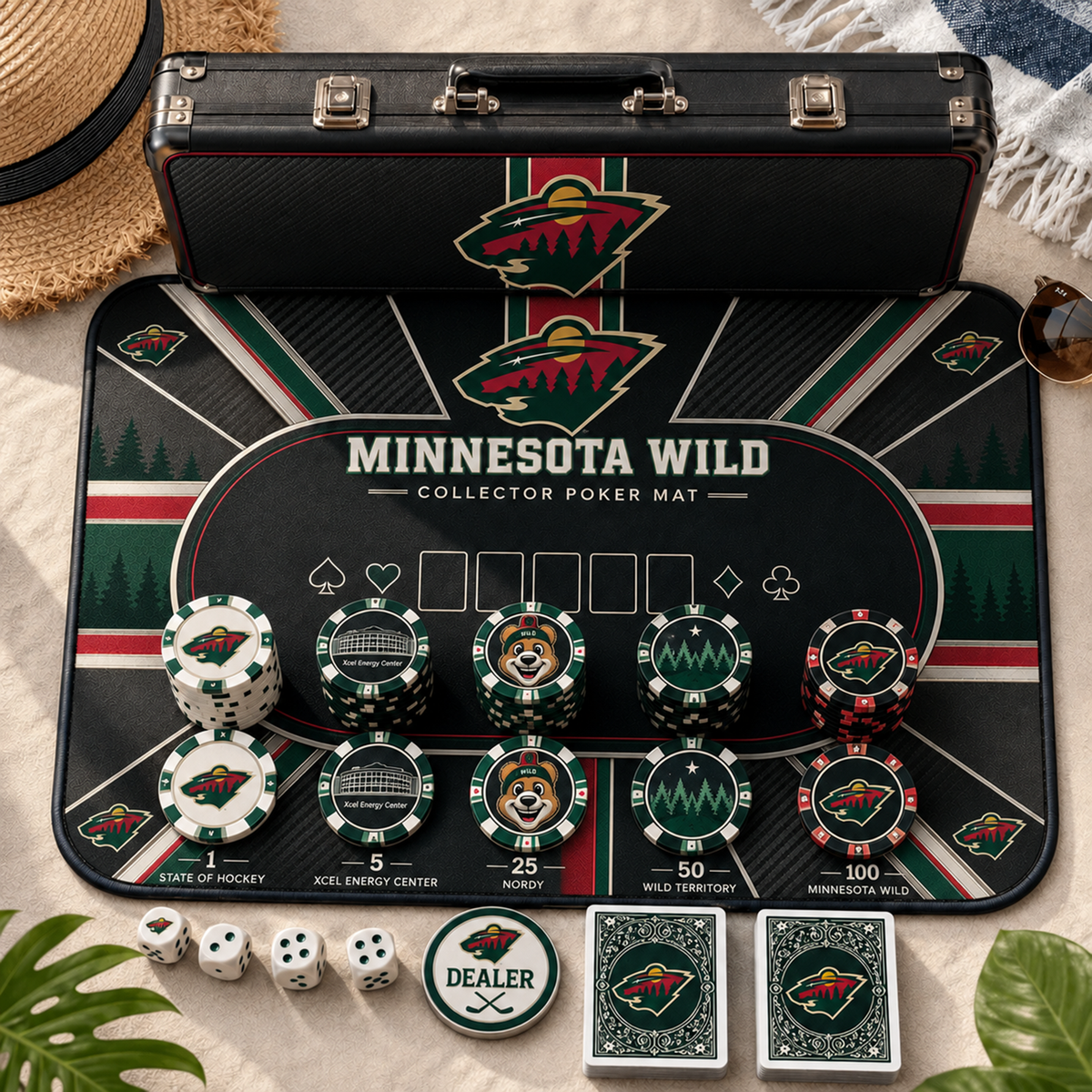 Premium NHL MIN Luxury Collector Poker Set