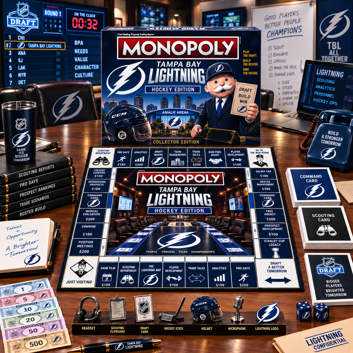 Premium NHL TBL War Room Collector’s Edition Board Game V14