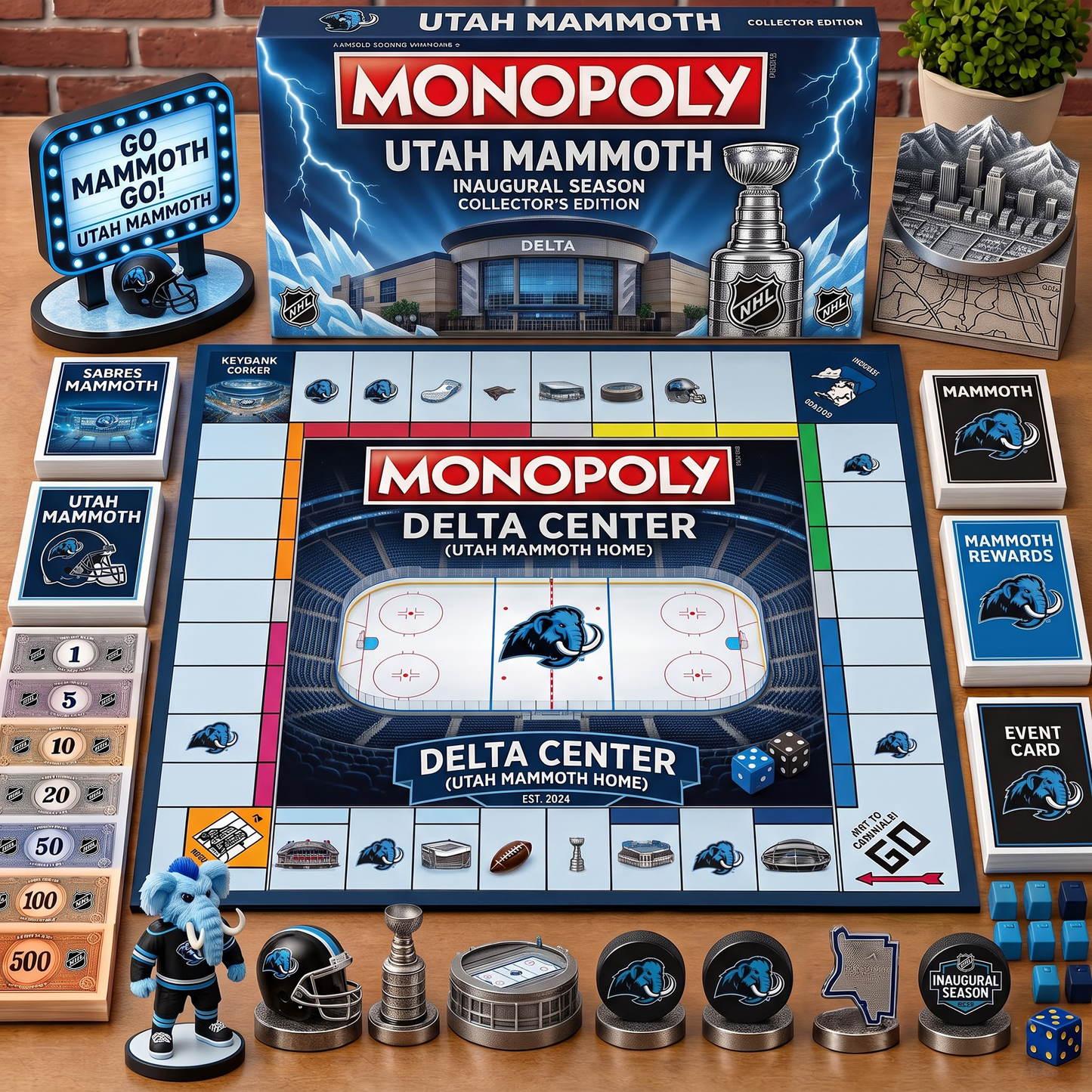 Premium NHL UM Championship Anniversary Monopoly Collector’s Edition Board Game V3