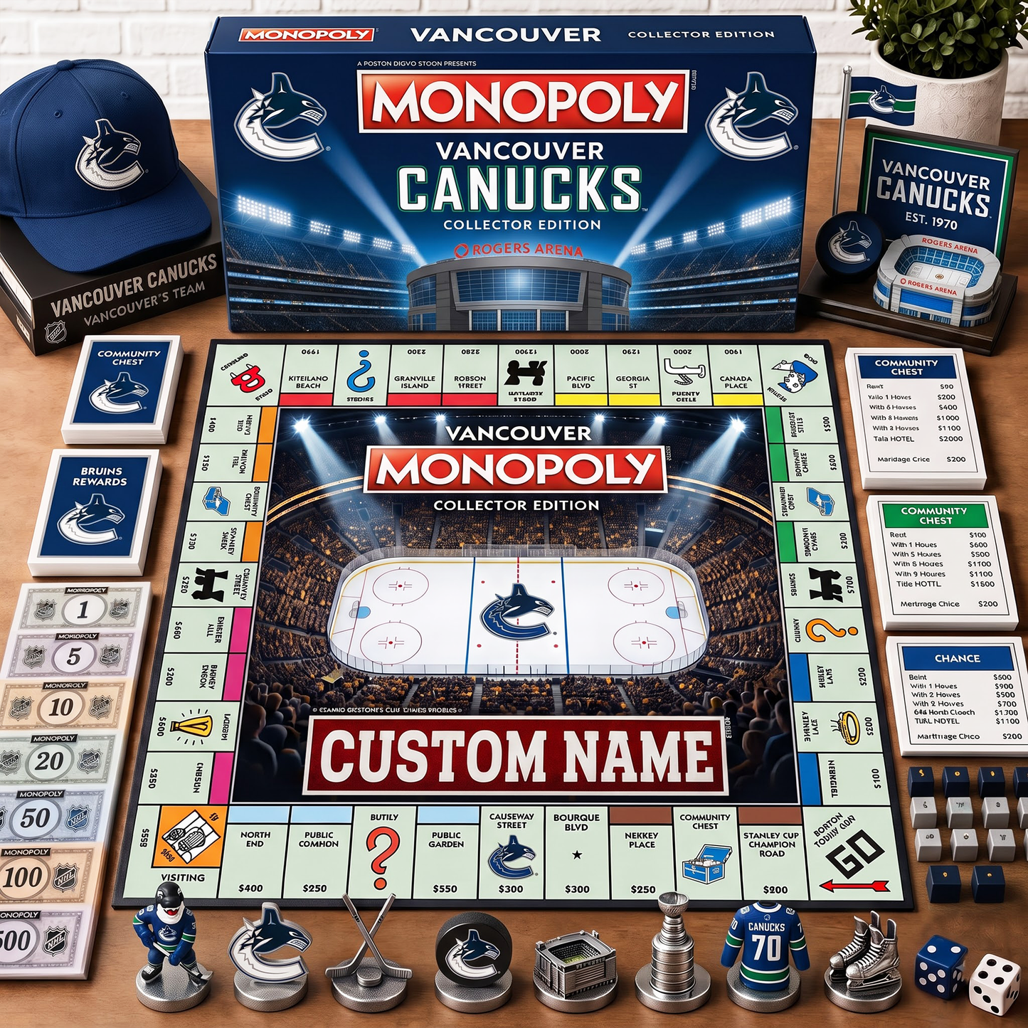Premium NHL VAN Collector’s Edition Board Game Custom name
