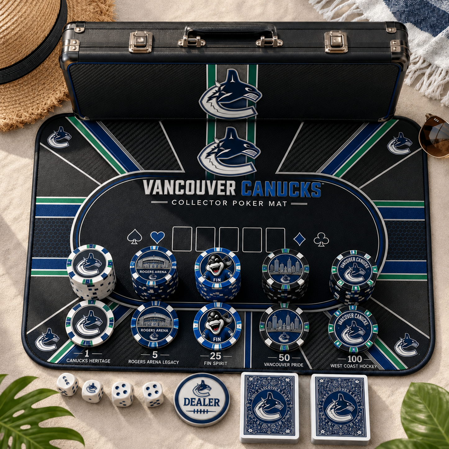 Premium NHL VAN Luxury Collector Poker Set