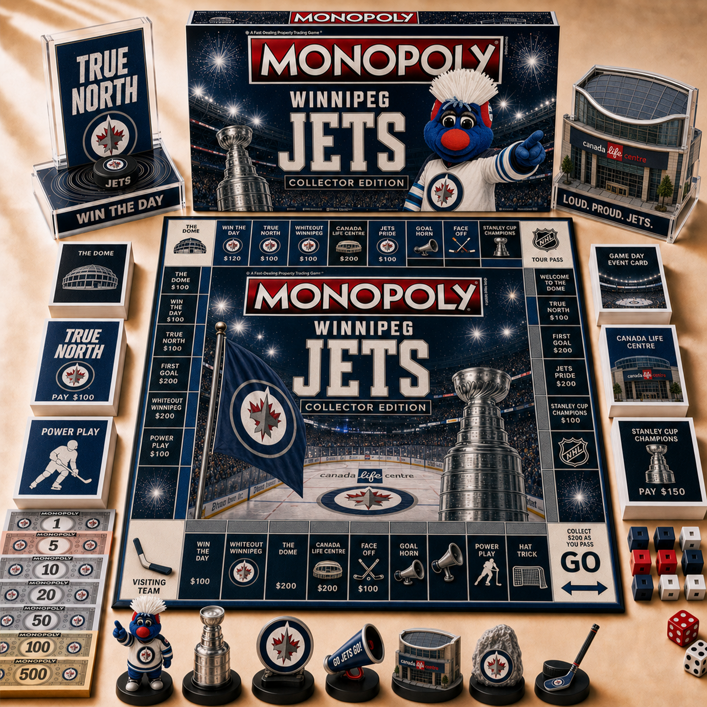 Premium NHL WIN Hall of Fame Monopoly Collector’s Edition Board Game V12