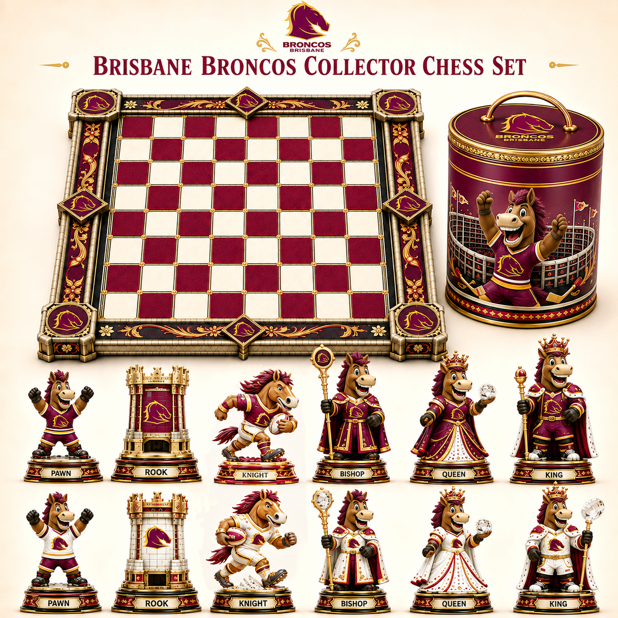 Premium NRL BB Collector Chess Set