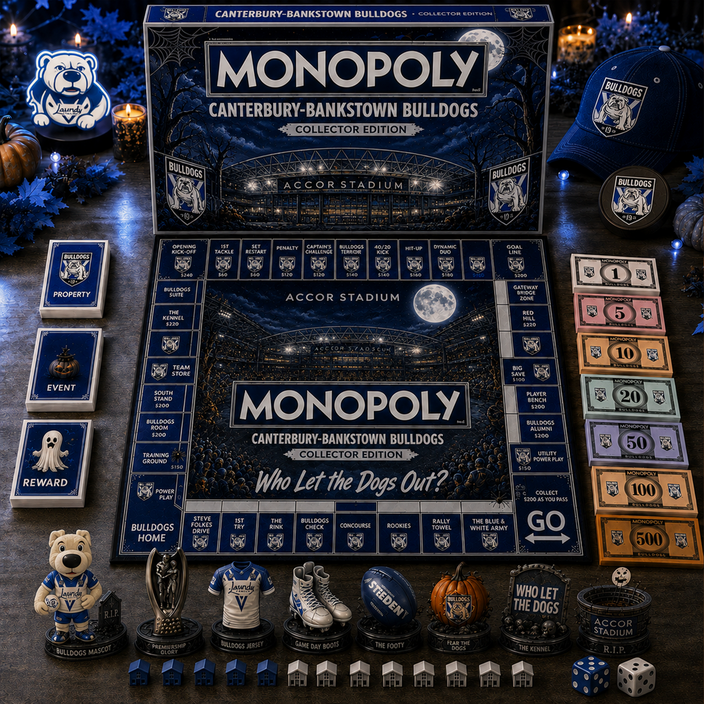 Premium NRL CBB Halloween Stadium Monopoly Collector’s Edition Board Game V10