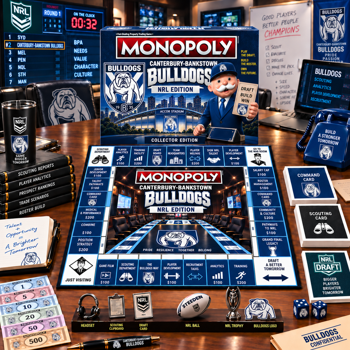 Premium NRL CBB War Room Collector’s Edition Board Game V14