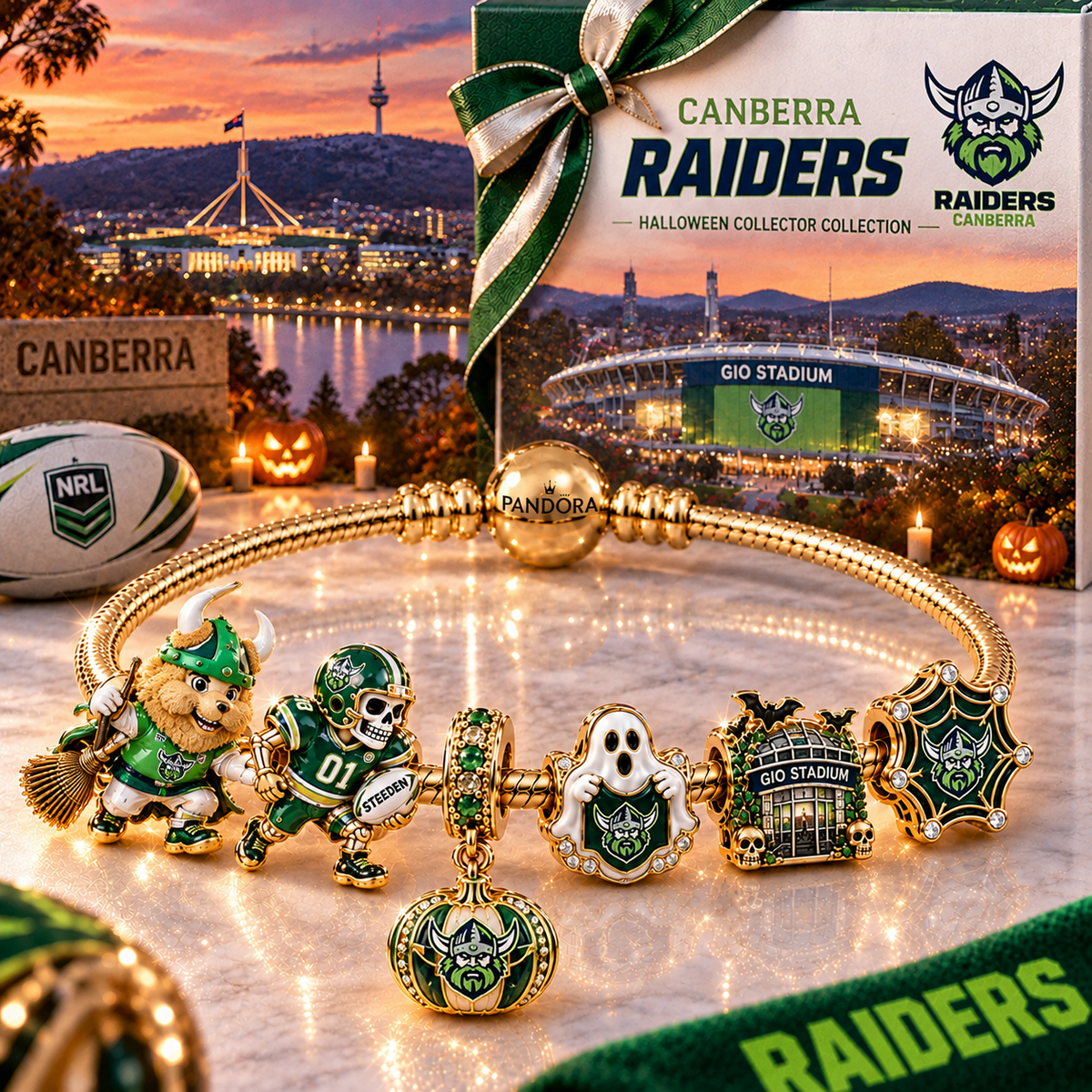 Premium NRL CR Halloween Gold Charm Bracelet Set V4