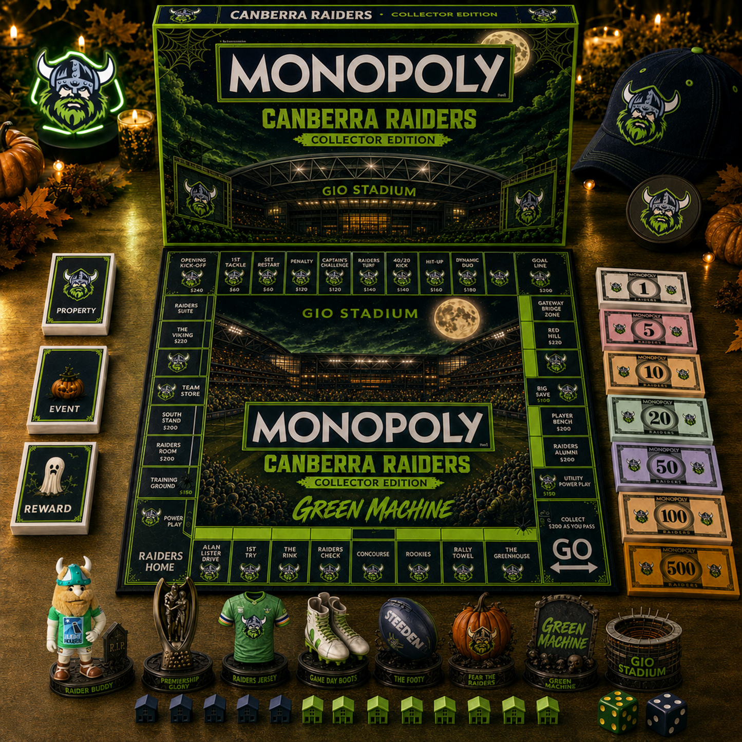 Premium NRL CR Halloween Stadium Monopoly Collector’s Edition Board Game V10