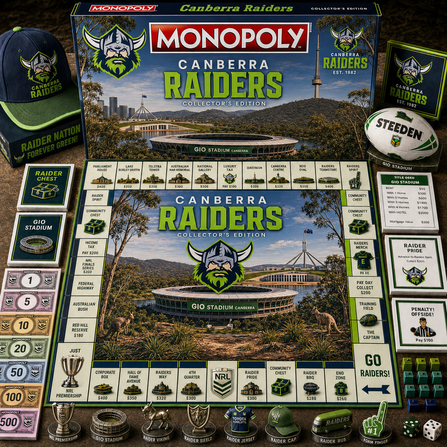 Premium NRL CR Legacy Monopoly Collector’s Edition Board Game V2