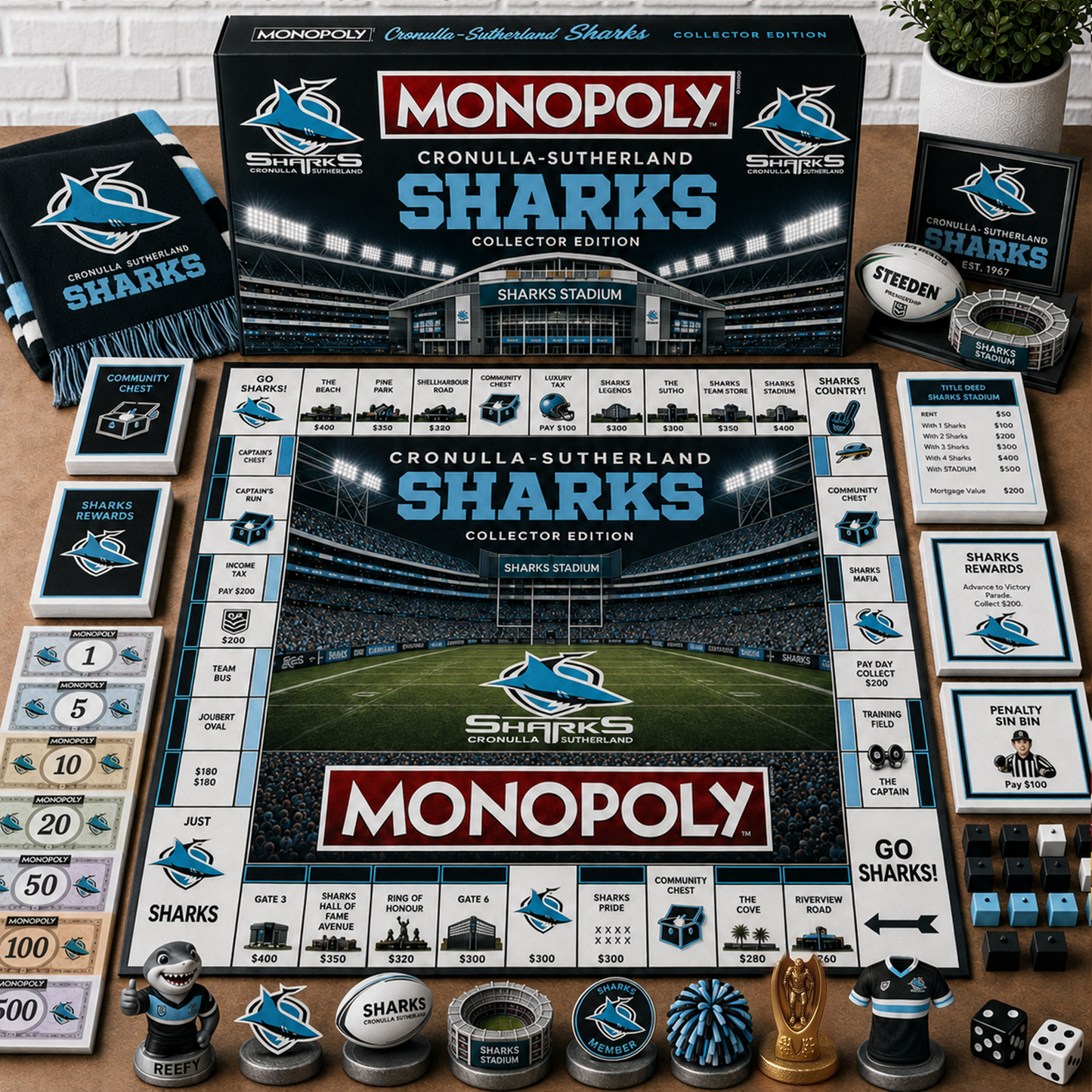 Premium NRL CSS Monopoly Collector Edition Board Game