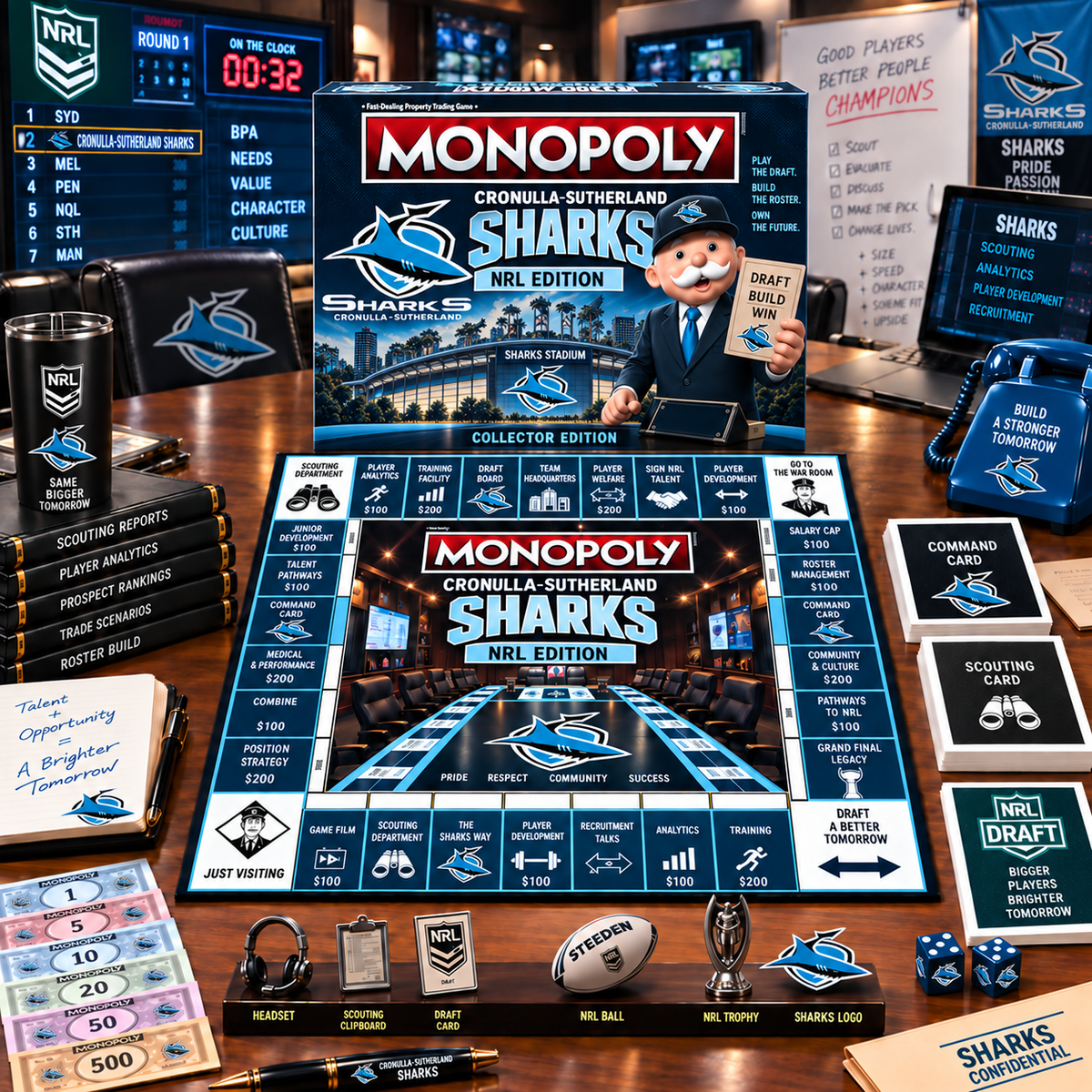 Premium NRL CSS War Room Collector’s Edition Board Game V14