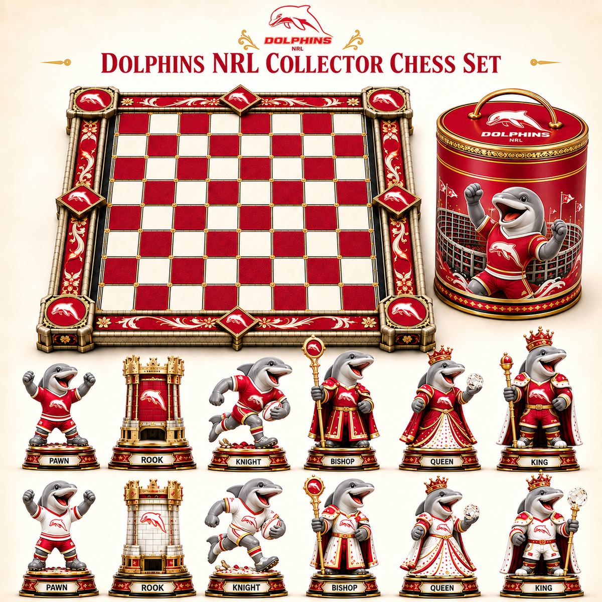 Premium NRL DOL Collector Chess Set