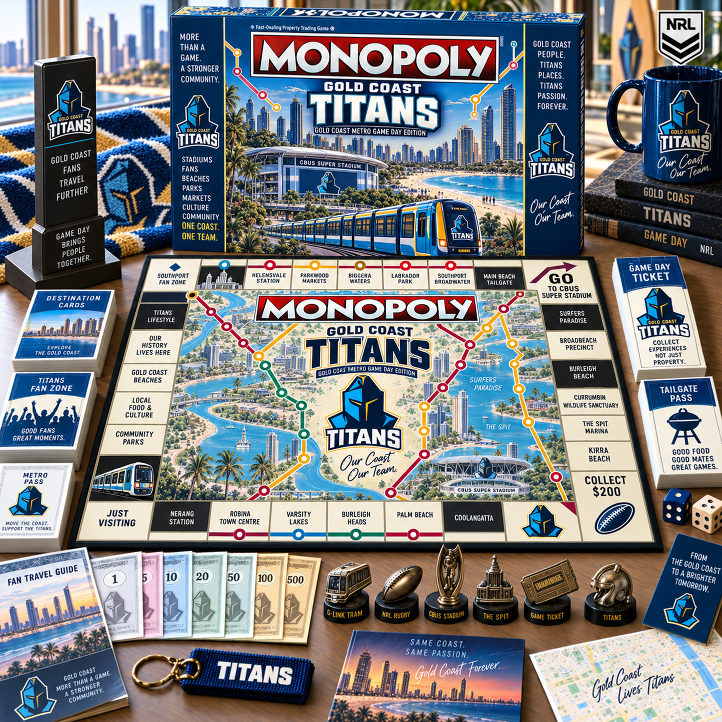 Premium NRL GCT Metro Game Day Collector’s Edition Board Game V13