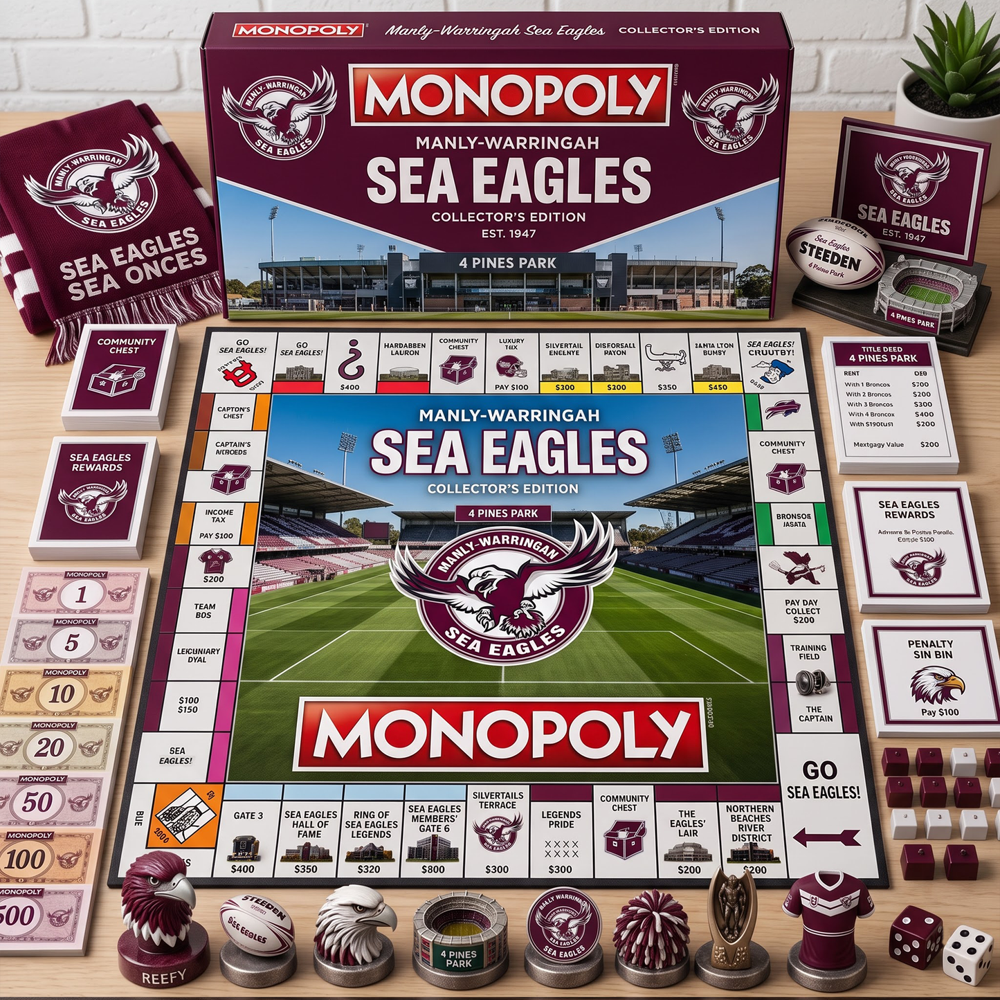 Premium NRL MWSE Monopoly Collector Edition Board Game