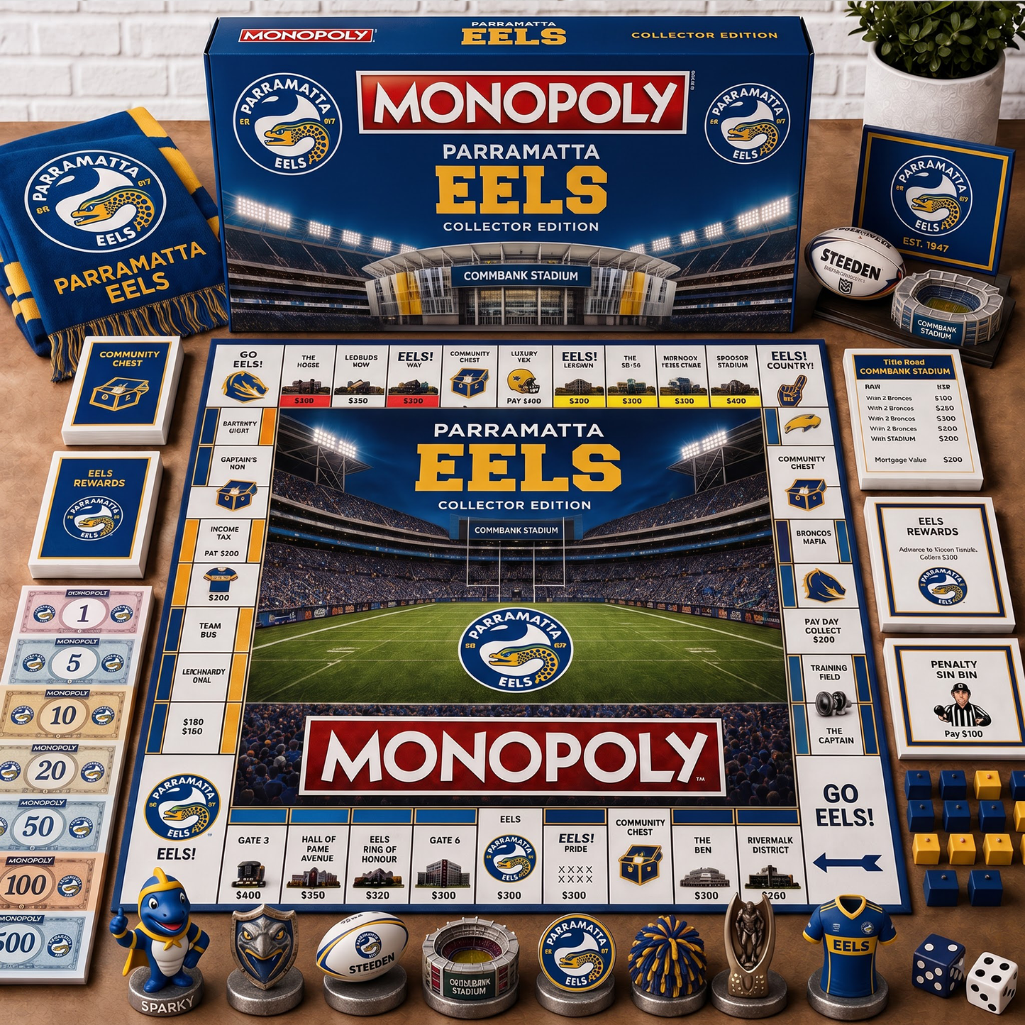 Premium NRL PE Monopoly Collector Edition Board Game