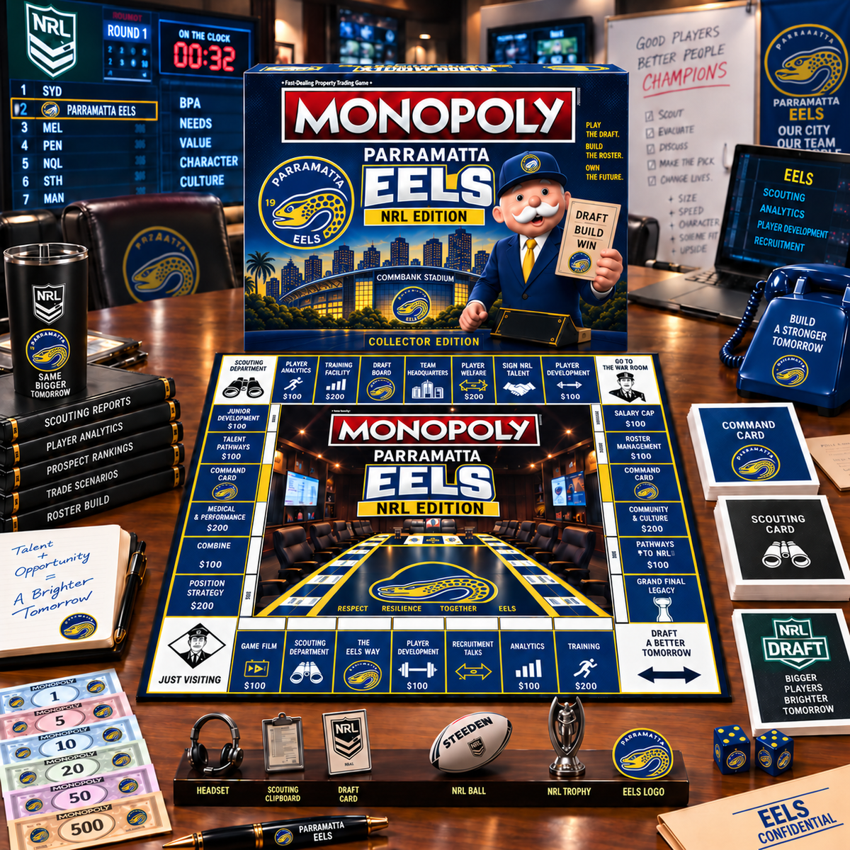 Premium NRL PE War Room Collector’s Edition Board Game V14