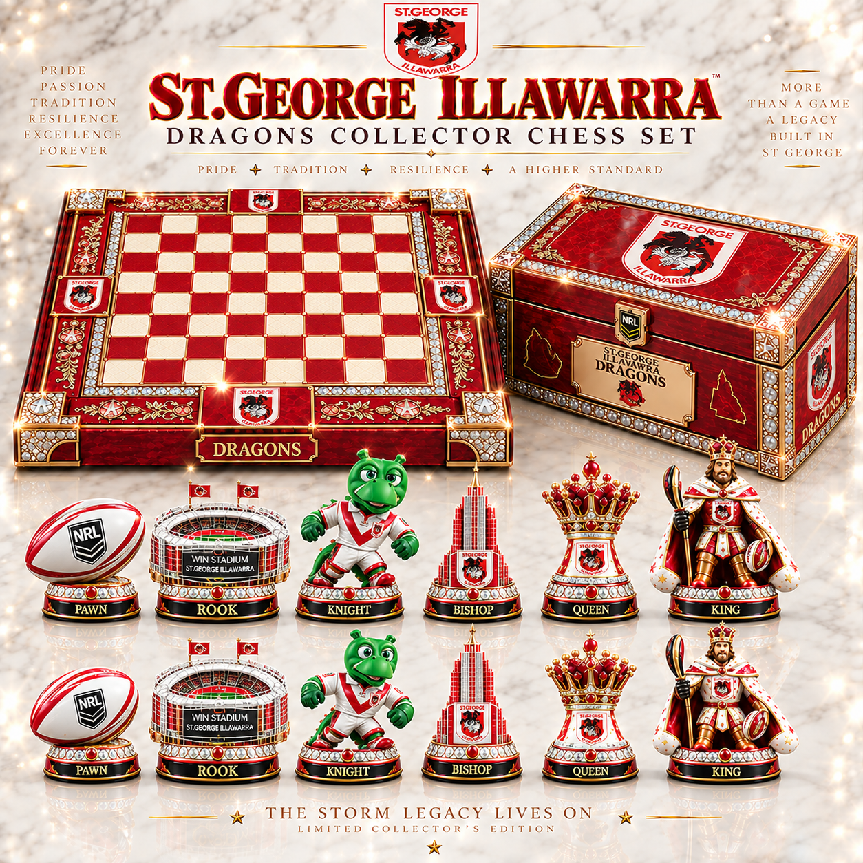 Premium NRL SGID Heritage Collector Chess Set V2