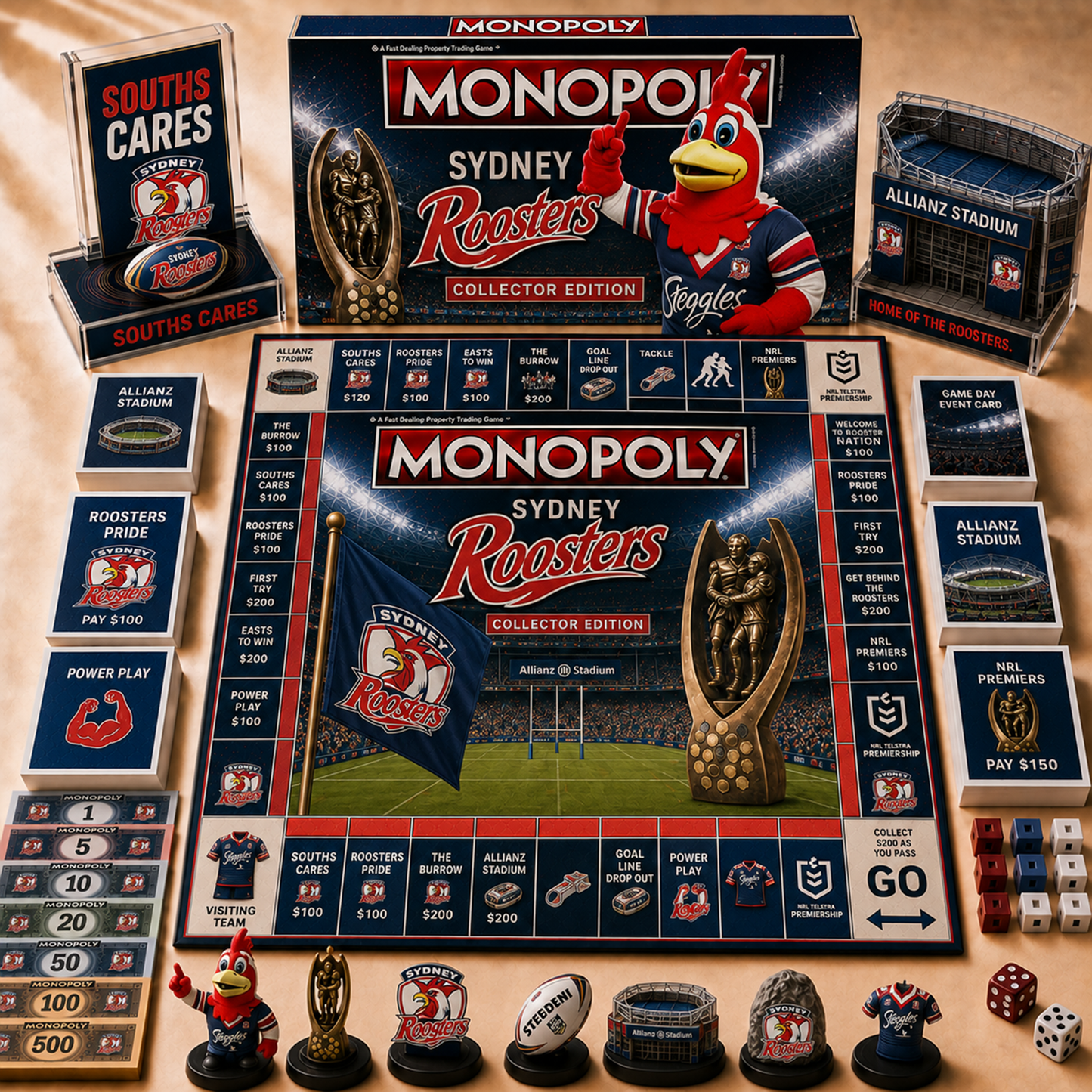 Premium NRL SR Hall of Fame Monopoly Collector’s Edition Board Game V12