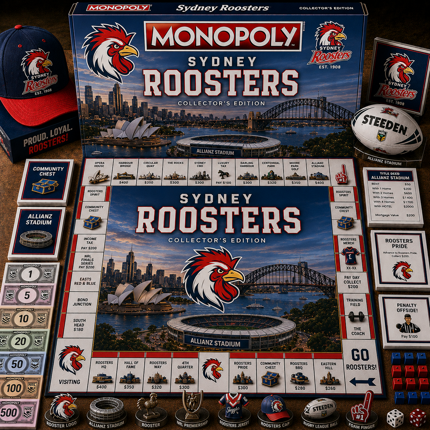 Premium NRL SR Legacy Monopoly Collector’s Edition Board Game V2