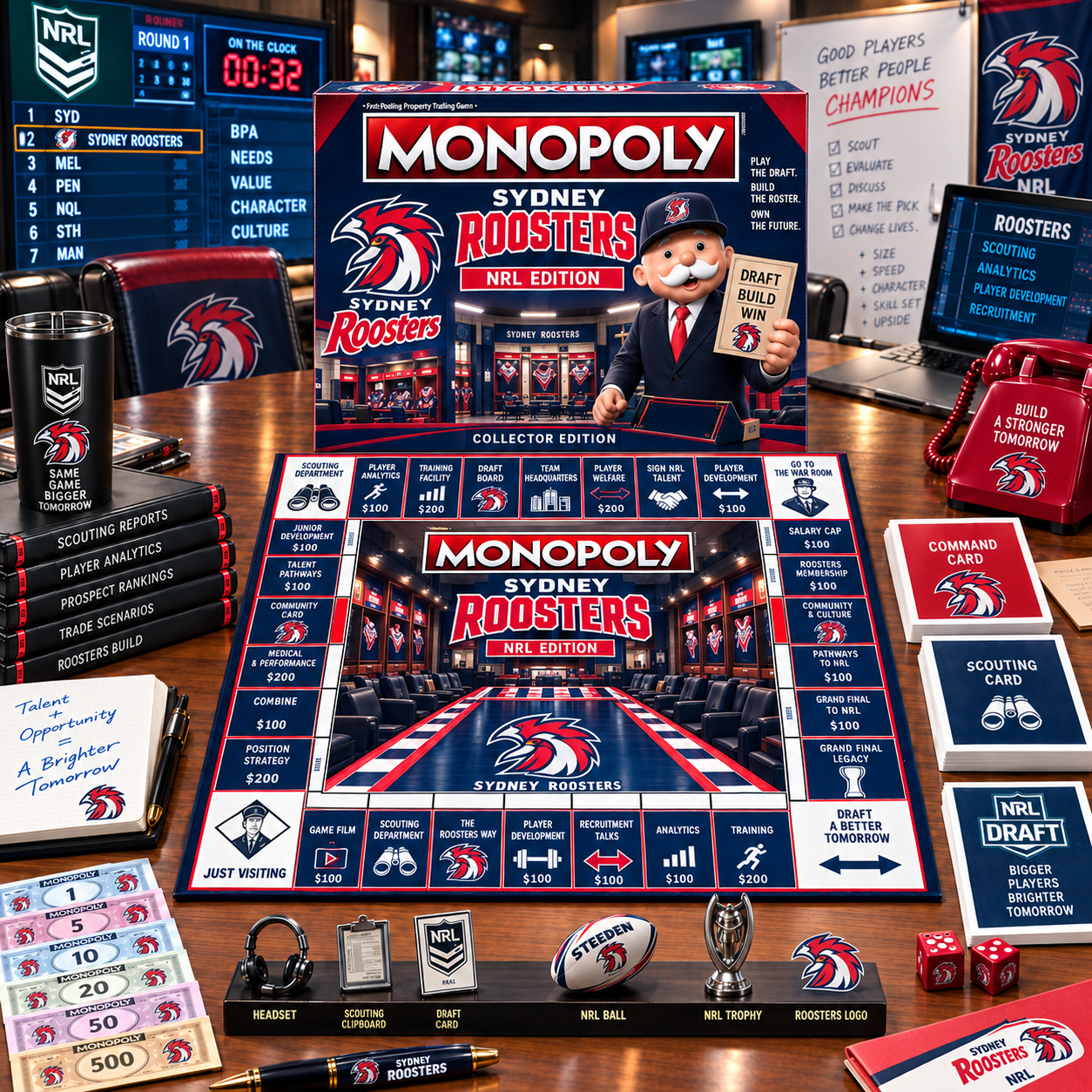 Premium NRL SR War Room Collector’s Edition Board Game V14