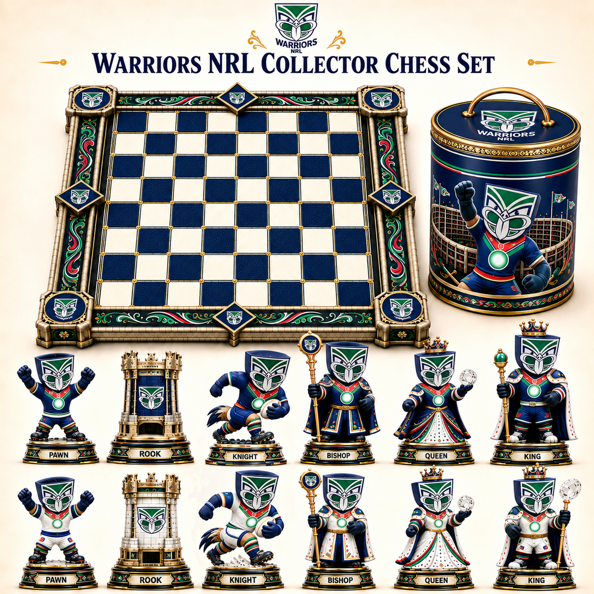 Premium NRL WAR Collector Chess Set