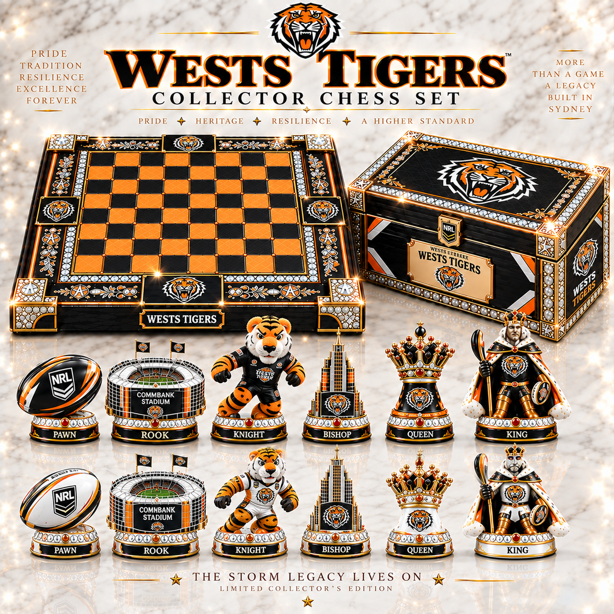 Premium NRL WT Heritage Collector Chess Set V2
