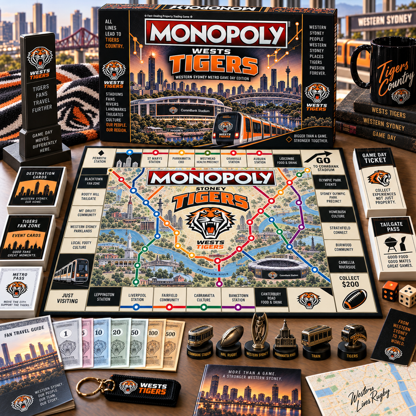 Premium NRL WT Metro Game Day Collector’s Edition Board Game V13