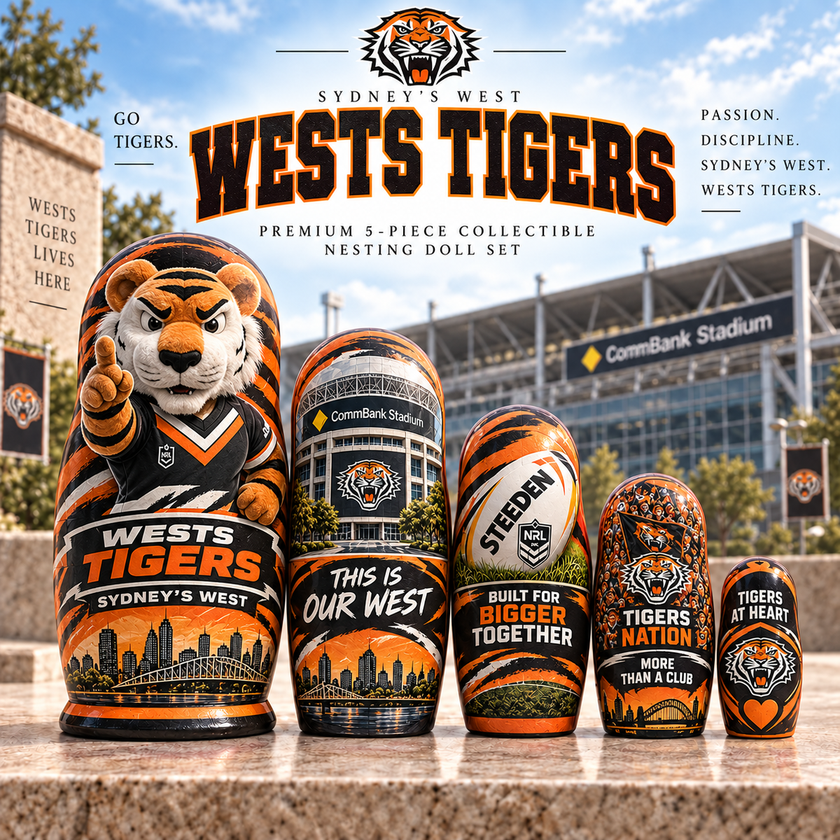 Premium NRL WT Nesting Doll Set