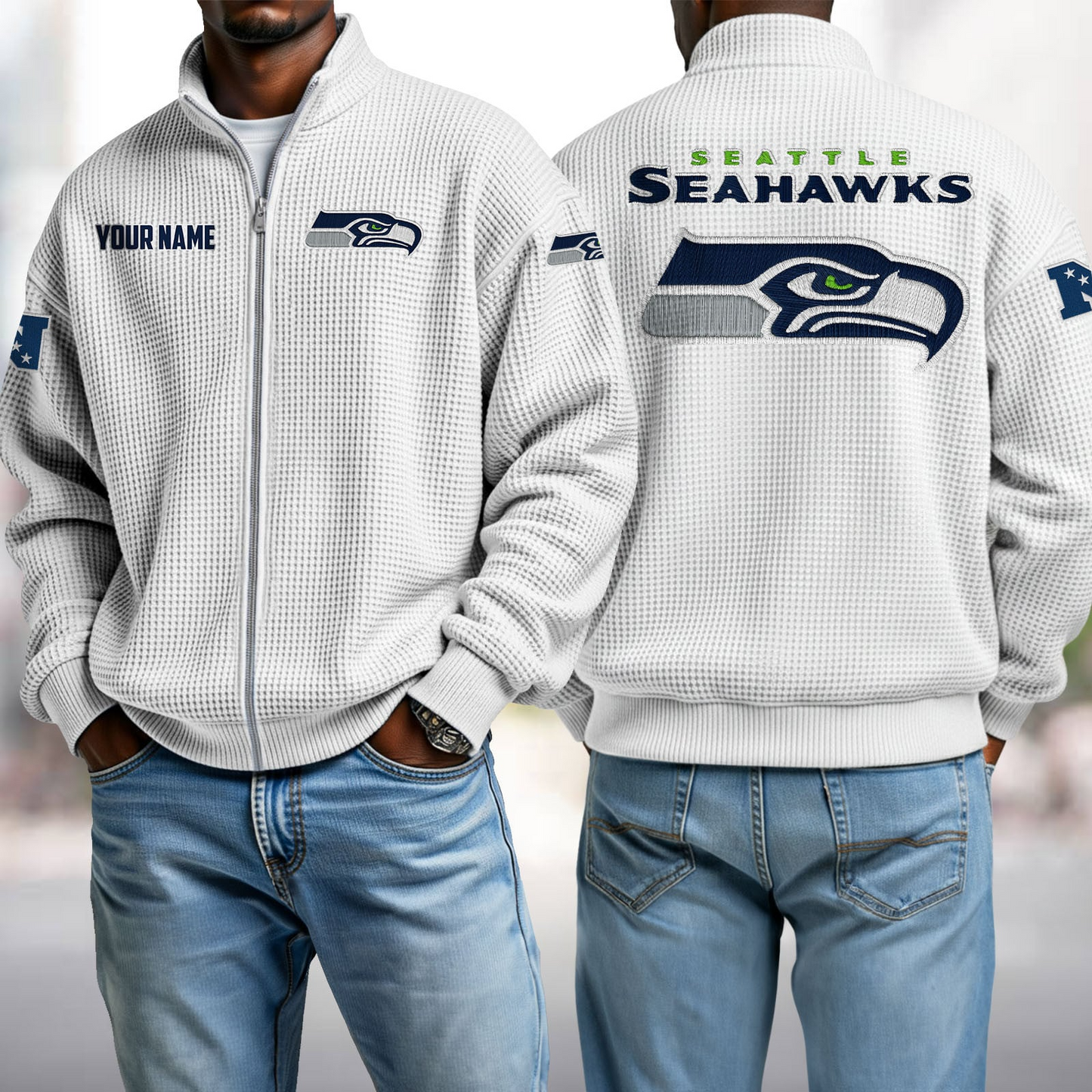 SEA x NFL Waffle Zip-Up Sweatshirt DatND DVT