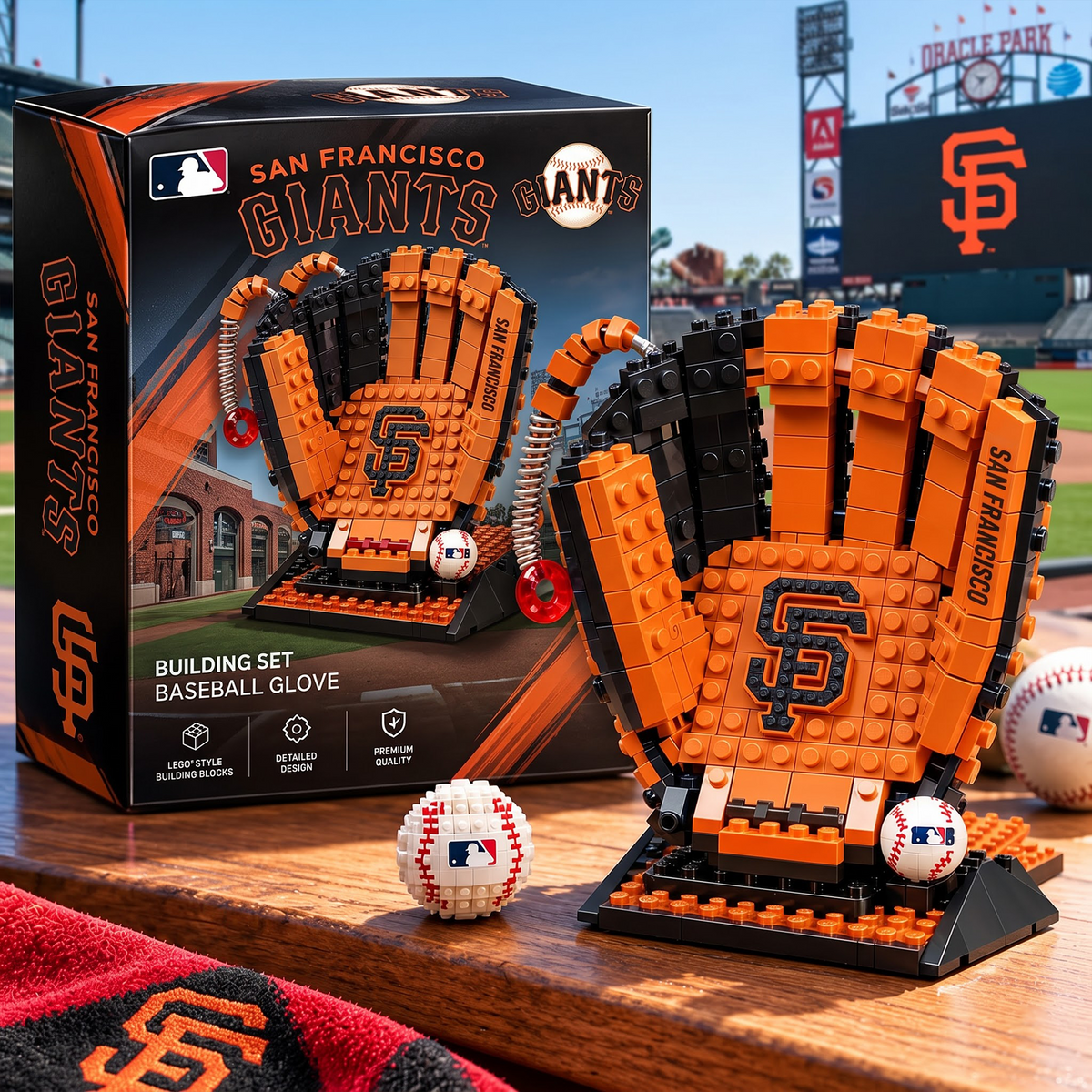 SF X MLB Teams Baseball Glove Building Block Set