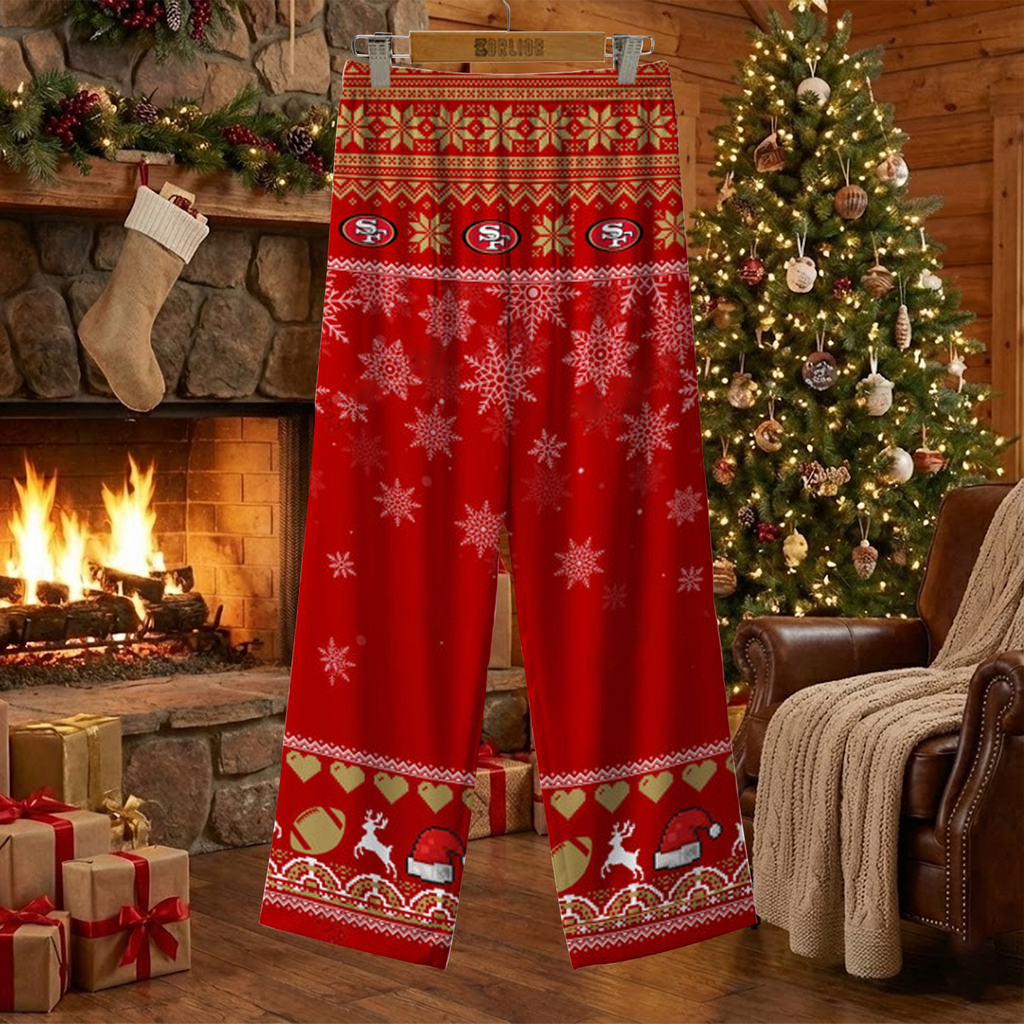 SF X NFL Unique 3 Gnomes Art Design For The 2025 Holiday Season Satin Pajamas Set