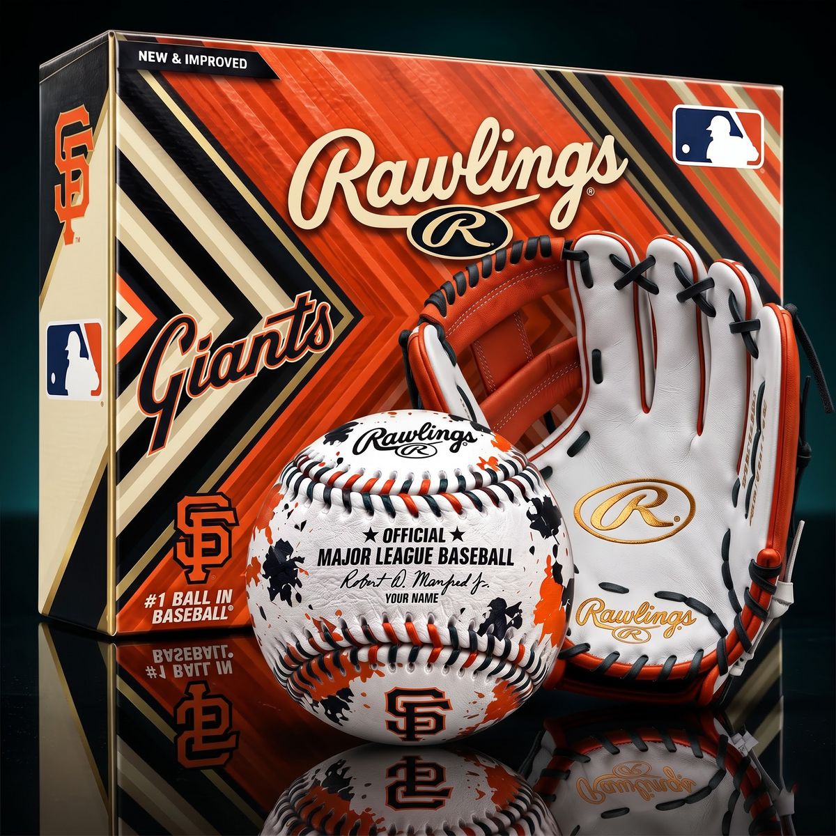 SF X PREMIUM MLB Personalized Baseball – Custom Name Edition