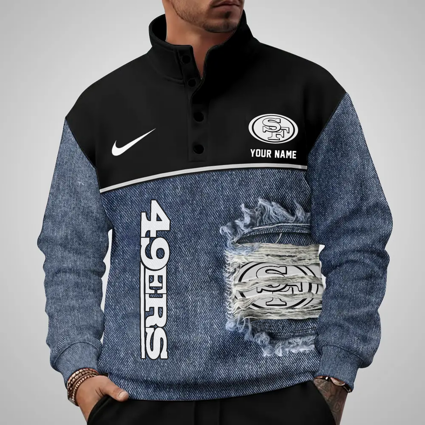 SF x NFL Half Button Sweatshirt DatND DVT