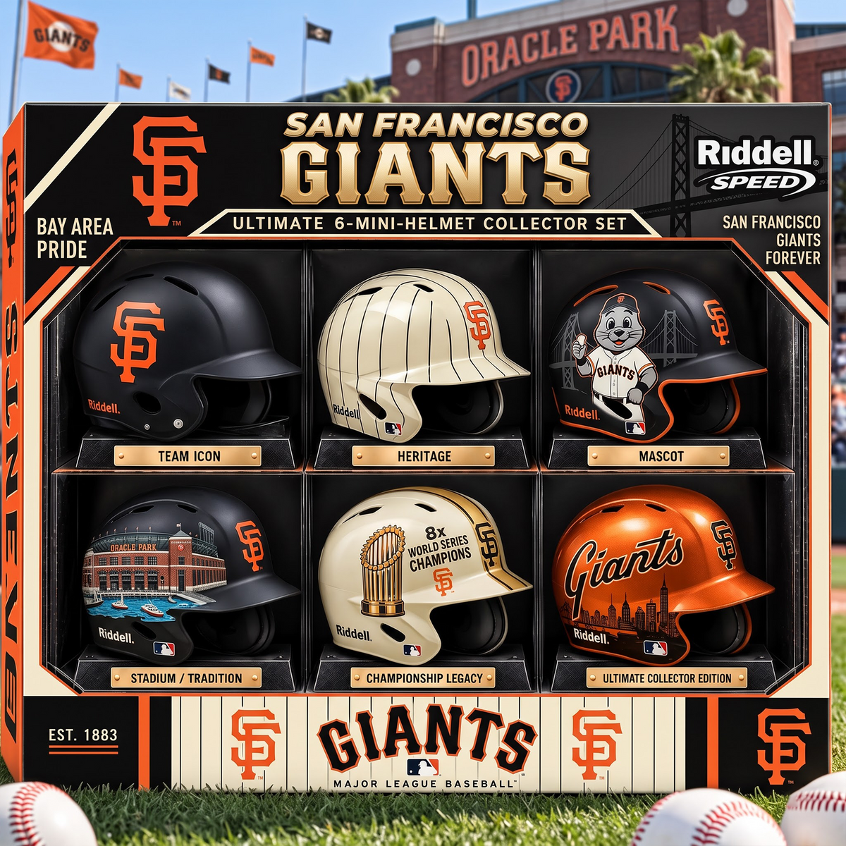 SF x Premium MLB Mini Helmet Collection