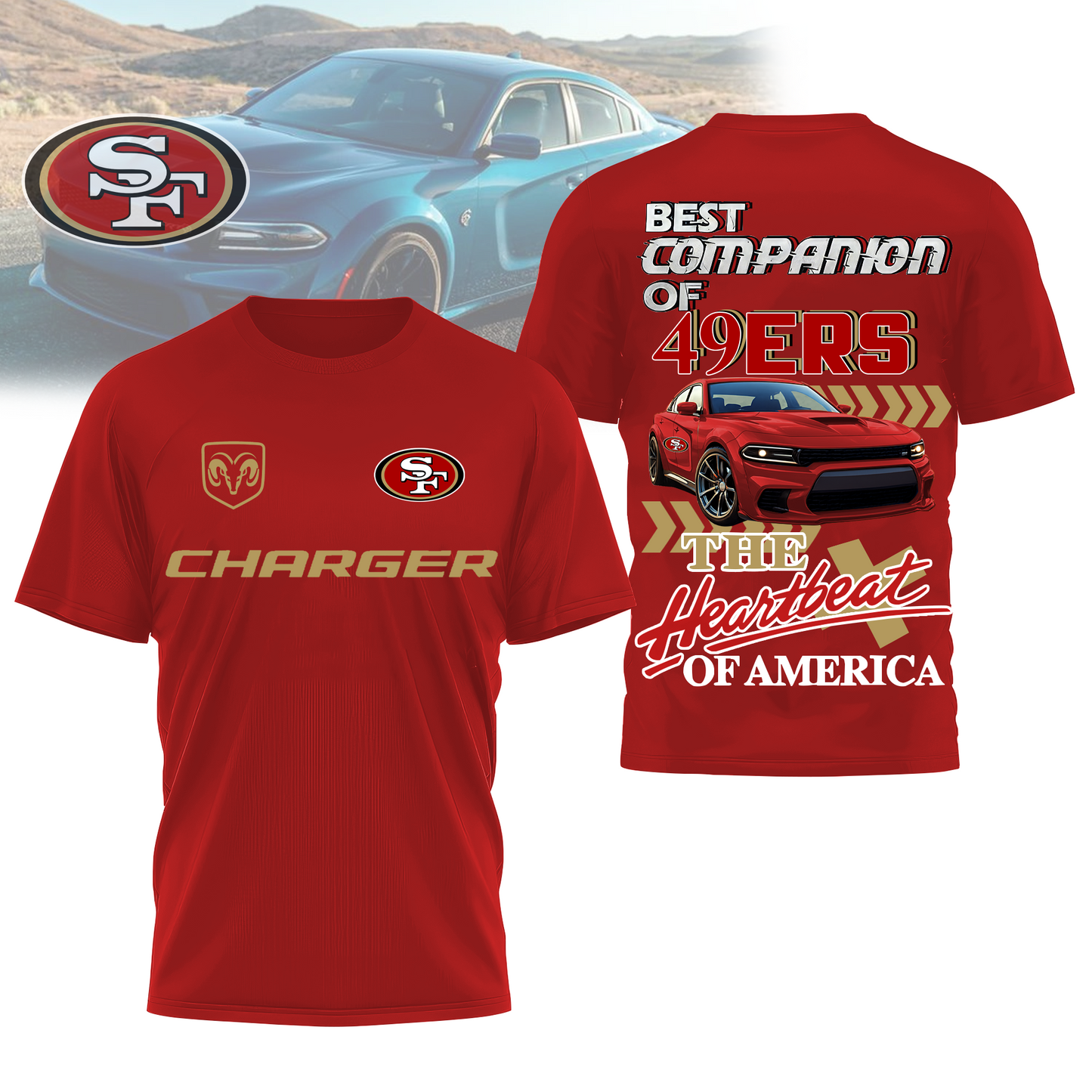 SF49 Premium NFL DC Car 3D Shirt DDT CTND