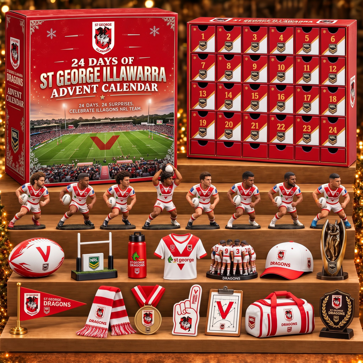 SGI X NRL Team Christmas Advent Calendar – 24 Days Mini Figure & Merchandise Collector Set