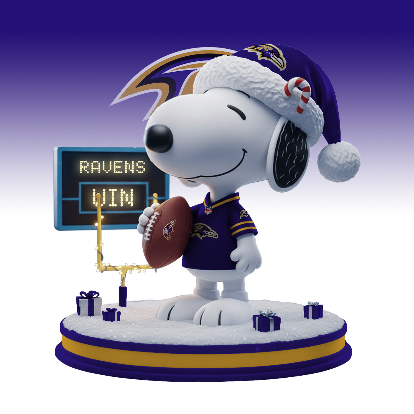 SNP x BAL NFL Christmas Acrylic Model