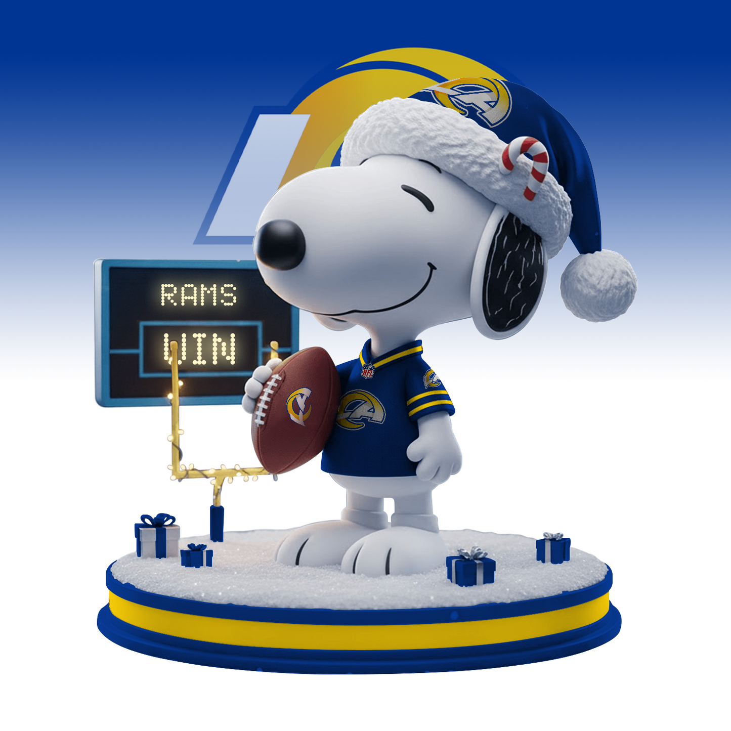 SNP x LAR NFL Christmas Acrylic Model