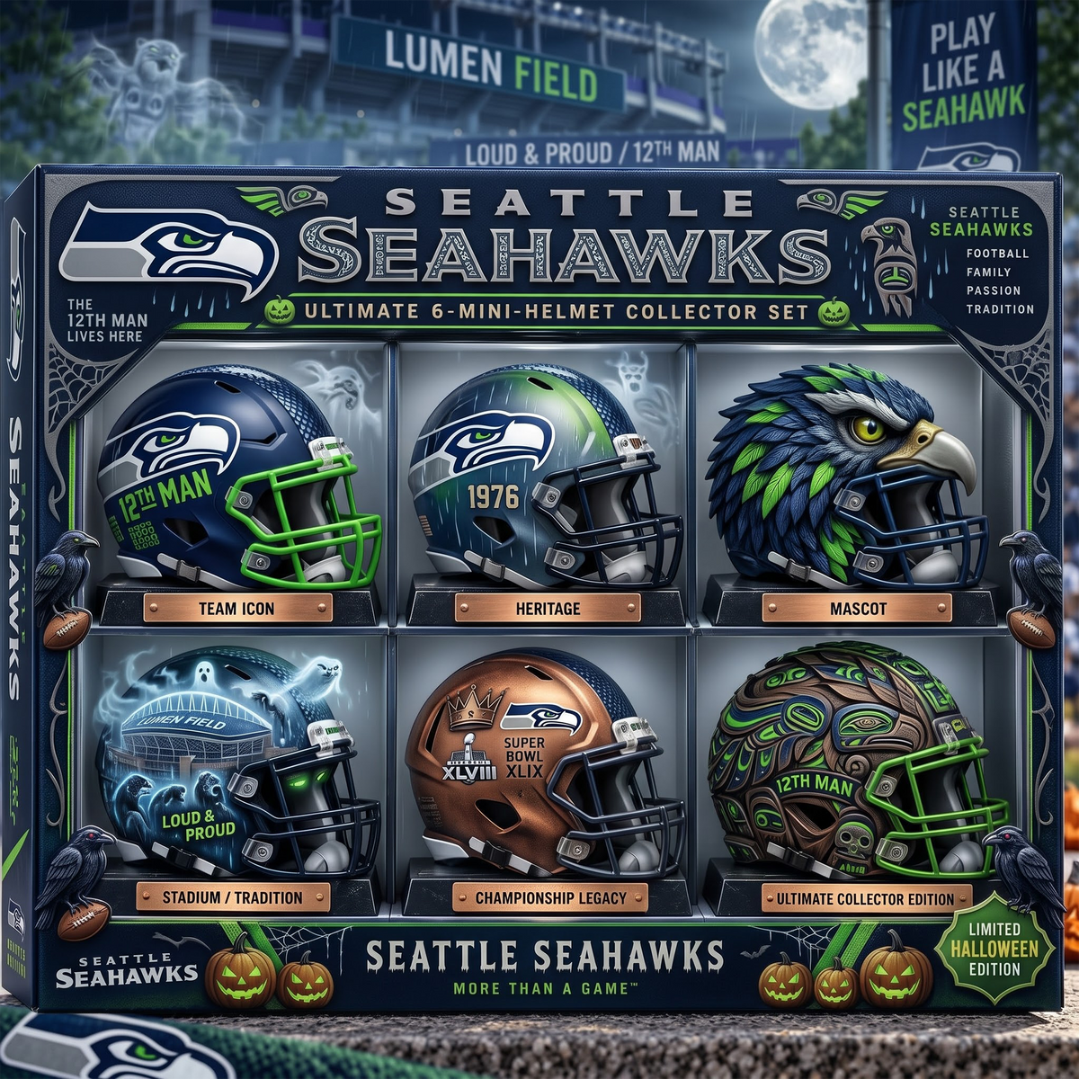 SS x NFL Ultimate 6-Mini-Helmet Collector Set - Limited Halloween Edition