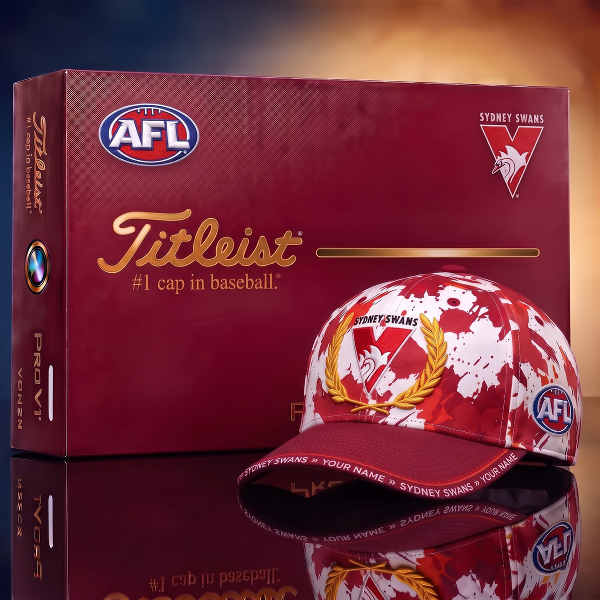 SYD X Premium AFL Titleist Baseball Cap with Gift Box