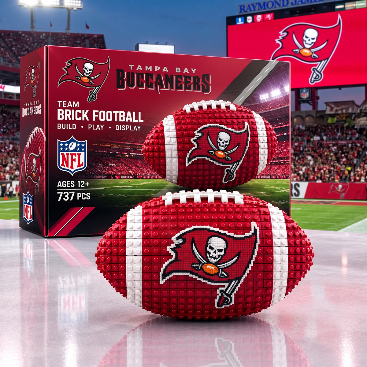 TB X NFL Team Brick Football Building Set – 3D Bricks Collector Model