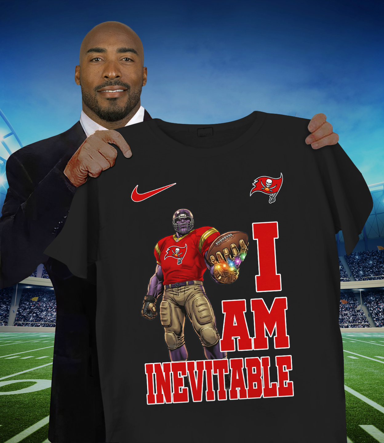 TB x NFL Thanos I Am Inevitable T-Shirt DATND TANTD