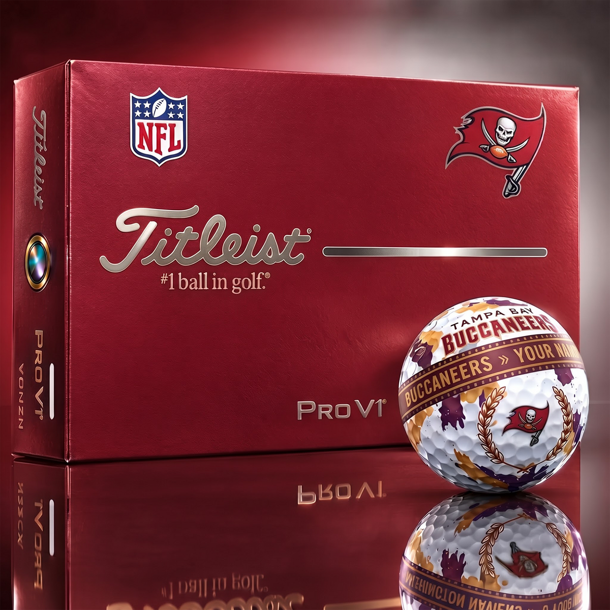 TBB x Premium NFL Titleist Pro V1 Golf Ball Set